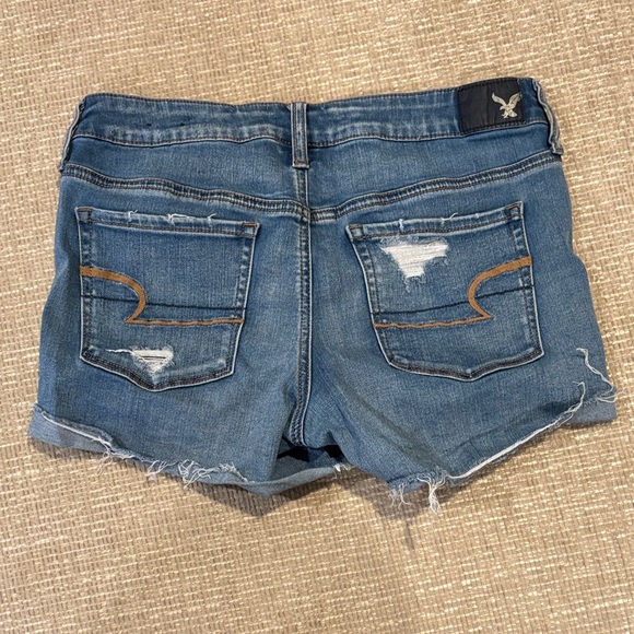 American Eagle Outfitters Ripped Denim Jean Shorts - Picture 2 of 2